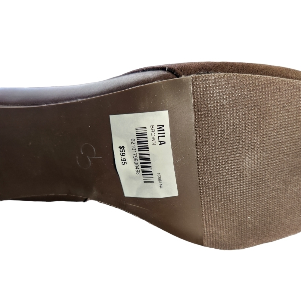 Dress Barn Mila Brown Heel Booties Size 10 Western Fashion Fall Suede Leather - Picture 5 of 11